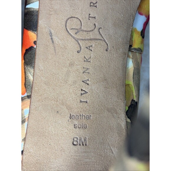 Ivanka Trump Womens slipper Floral Stiletto in Heel Orange Yellow Pump Shoe 8M - Picture 8 of 11